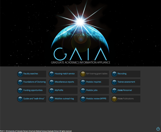 GAIA main menu