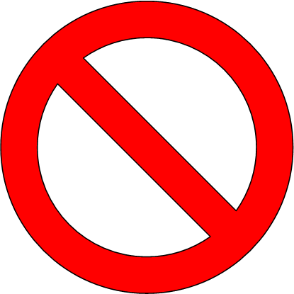 no entry symbol