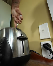 fork in toaster